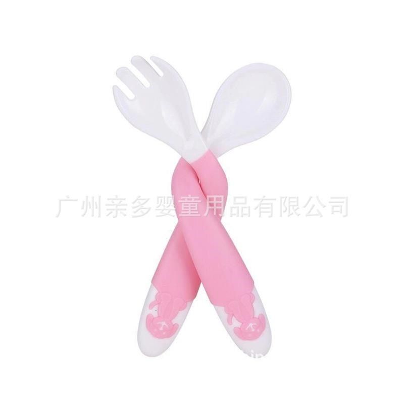 便携式婴儿餐具学习吃饭勺子 可弯曲勺叉 儿童餐具扭扭叉勺套装,淘宝优惠券,粉丝福利购,淘宝优惠卷