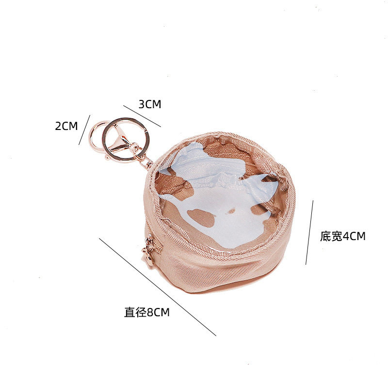 个性圆形透明PVC帆布零钱包迷你宠物仓鼠外出包耳机硬币收纳小包,淘宝优惠券,粉丝福利购,淘宝优惠卷
