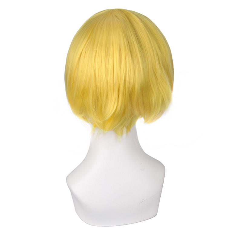 潼漫 cos假发男女适用短发30CM万用反翘直发金黄色动漫假毛全头套 - 图2