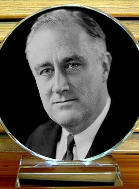 富兰克林罗斯福总统收藏品礼物摆设人偶模型礼品工艺品水晶摆件