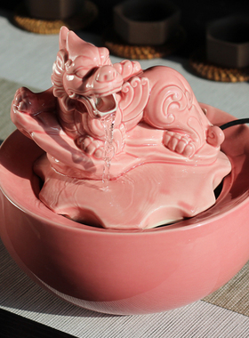 家居水循环系统自动抽水流水器摆件陶瓷创意小型禅意开业礼品招财