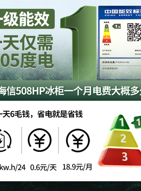 海信508L大容量冰柜冷藏冷冻冰箱