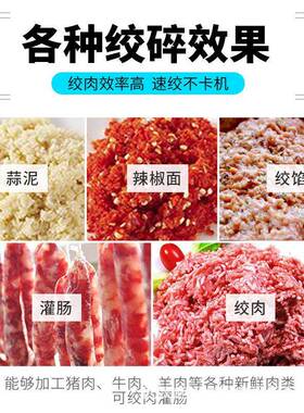 正元绞肉机商用家用不锈钢切丝打肉馅电动肉铺用大功率碎肉灌肠机