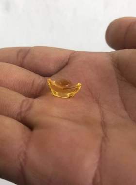 黄水晶元宝琉璃元宝小元宝百福米缸招财进宝聚财琉璃元宝创意摆件