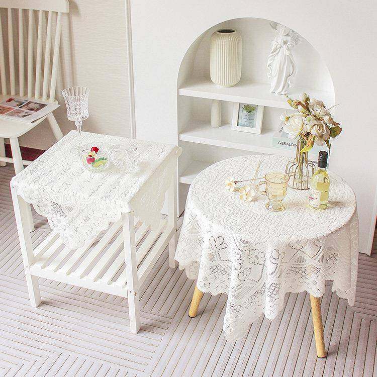 白色蕾丝桌布花边镂空ins复古茶几布圆桌床头柜沙发冰箱方巾盖布,淘宝优惠券,粉丝福利购,淘宝优惠卷