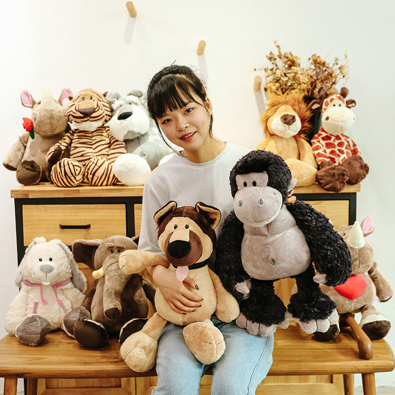 可爱丛林系列猴子狮子猩猩小鹿公仔毛绒玩具布娃娃儿童生日礼物女 - 图2