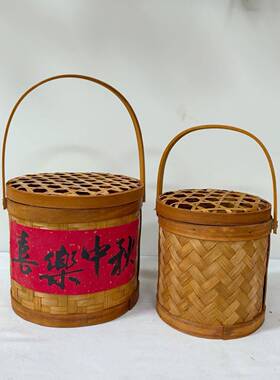 端午节中华秋节礼盒新年礼品包装竹篮茶具礼盒竹制工艺品厂家
