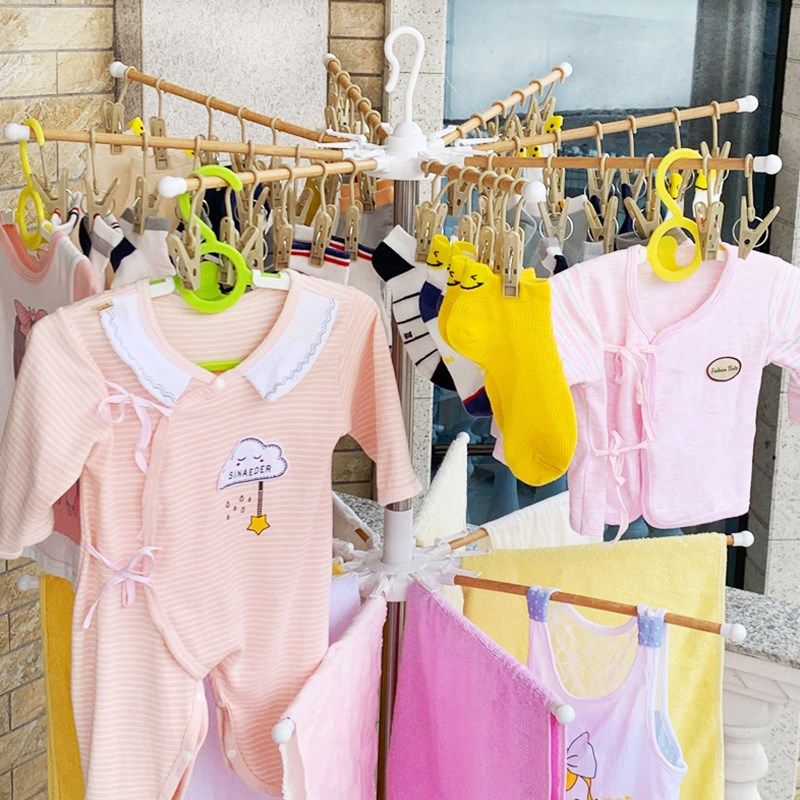 实木婴儿晾衣架新生儿尿布架落地折叠儿童晒衣架阳台宝宝毛巾衣架,淘宝优惠券,粉丝福利购,淘宝优惠卷