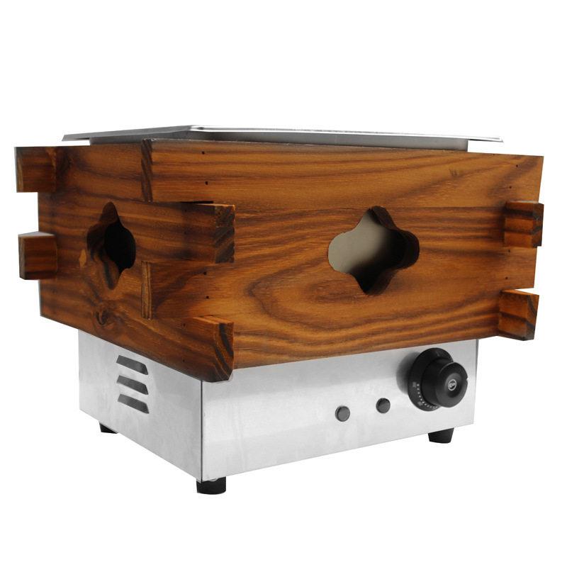 Commercial oden cooking machine with wooden box electric heating oden cooking pot spicy hot meatball machine snack oden cooking