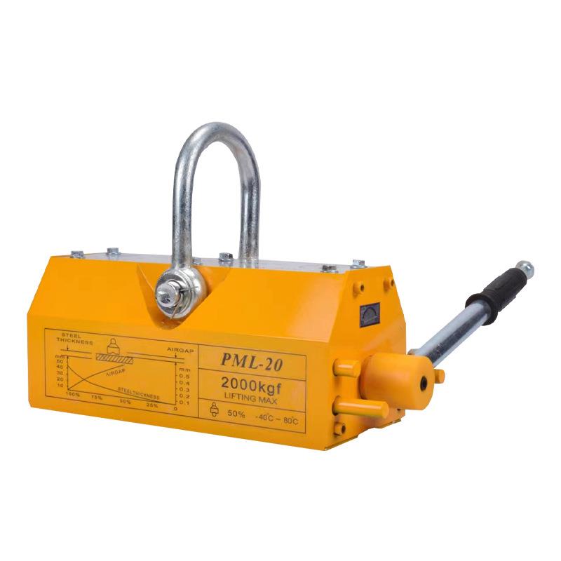 吨强磁钢板吊钢材圆钢手动永磁吸盘磁力吊1t2t5t永磁起重器 - 图0