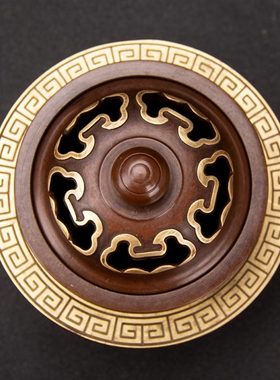 香炉纯铜吉象三足家用室内禅意盘香炉茶道塔香檀香炉摆件