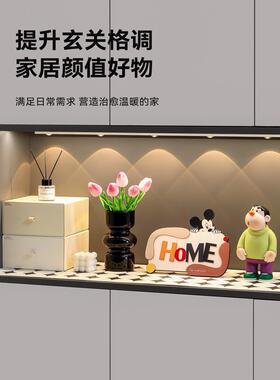 玄关收纳盒储物盒抽屉式装饰品摆件客厅入户鞋柜胖虎桌面家居摆设