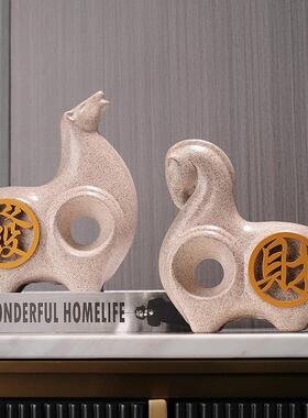 马上发财马到成功招财摆件创意新中式装饰品酒柜乔迁礼物开业礼品