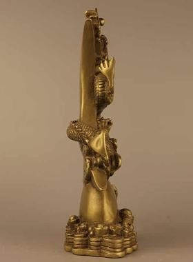 铜龙摆件飞龙在天纯铜五爪青龙戏珠装饰品生肖龙形工艺品立龙升龙