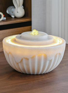 流水生财摆件聚宝盆招财喷泉发财树家庭流水聚财风水轮循环水小型