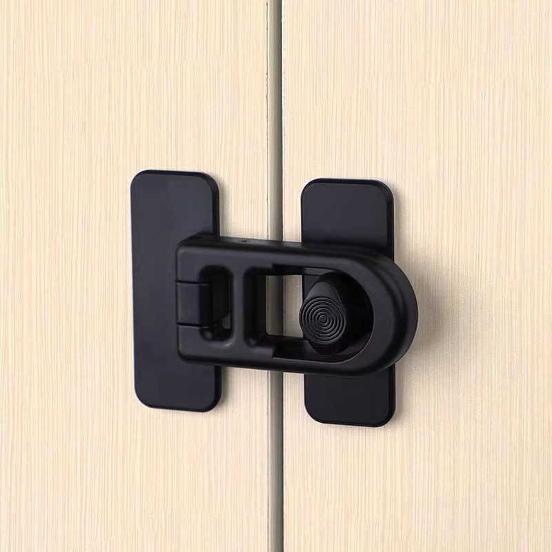 安全锁卡扣抽屉锁儿童防开柜门纱窗固定搭扣推拉门锁扣免打孔门栓 - 图0