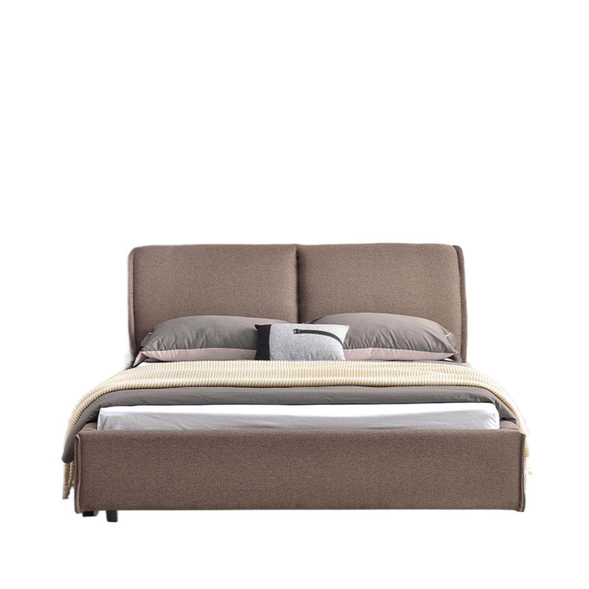 厂现代简约麻布床1.8米意式主卧婚床 极简布艺床软包双人床,淘宝优惠券,粉丝福利购,淘宝优惠卷