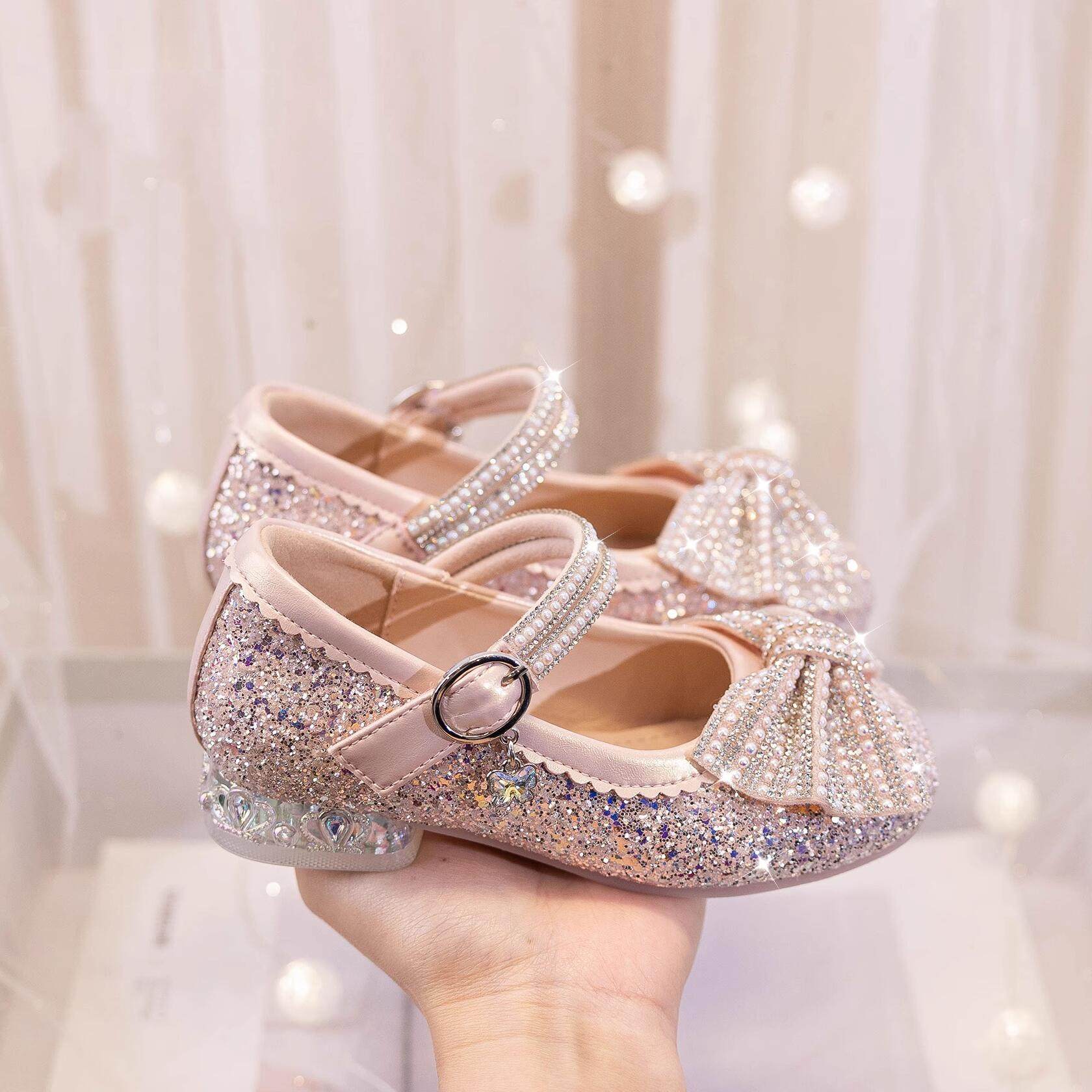 女童公主鞋2025新款夏季儿童水晶鞋小女孩高跟鞋女宝鞋子软底演出,淘宝优惠券,粉丝福利购,淘宝优惠卷