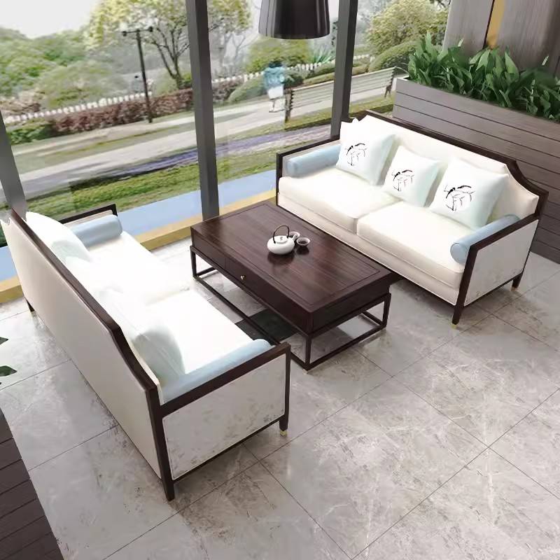 需定制新中式风格销售部洽谈桌椅酒店茶室接待沙发甲板样板房接待 - 图2