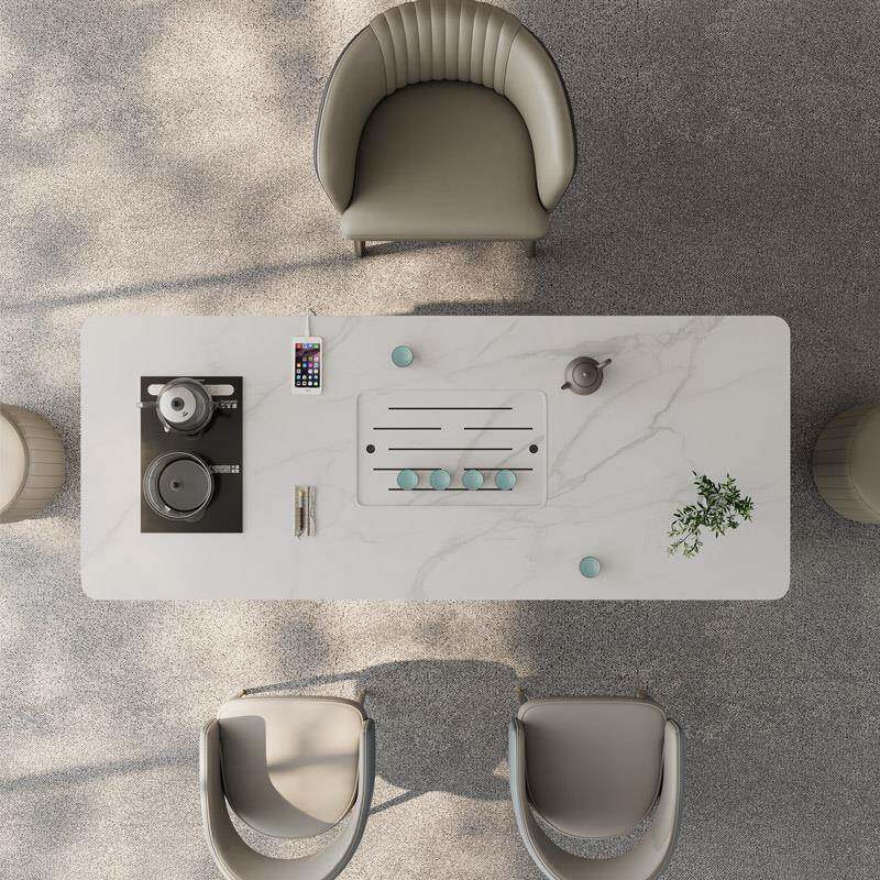 Slate tea table 2025 new high-end tea set tea table complete set of tea table office reception tea table and chair combination