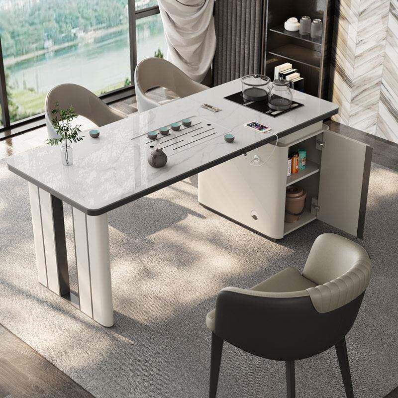 Slate tea table 2025 new high-end tea set tea table complete set of tea table office reception tea table and chair combination