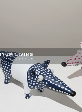 简约现代儿童f房卡通动物摆件样板房客厅家居软装饰品创意桌面摆