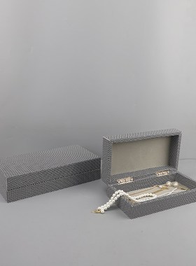 现代简约波点皮革收纳盒首饰盒摆件梳妆台K卧室玄关酒店家居装饰