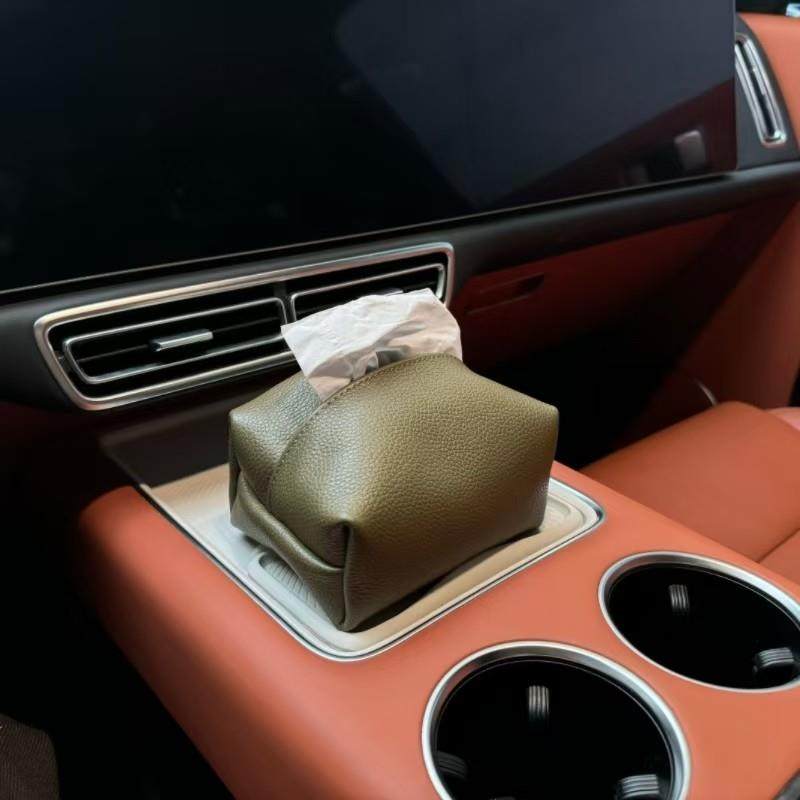 真头层牛皮纸巾盒客厅高档饭厅卫生纸盒车载创意纸巾收纳盒,淘宝优惠券,粉丝福利购,淘宝优惠卷