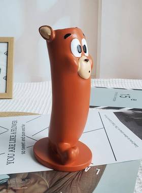 卡通变形小老鼠花瓶插花水培装饰汤姆猫花瓶猫和老鼠花瓶树脂摆件