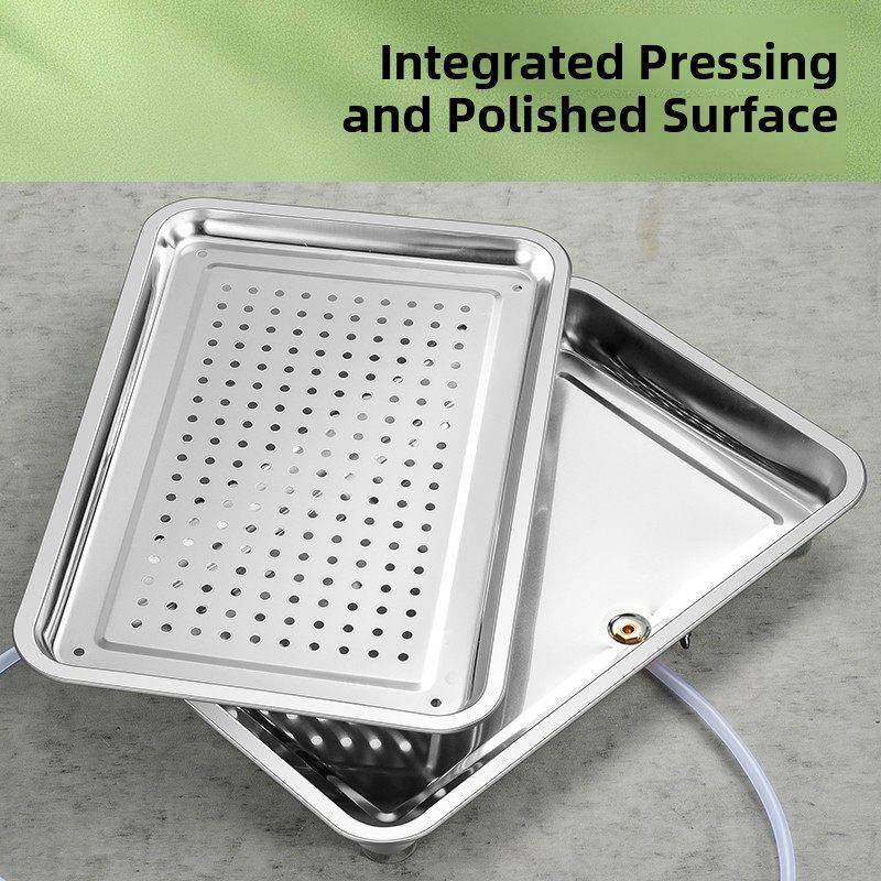 304不锈钢矩形托盘排水板茶池双层饺子板商业蒸米饭板烧烤板,淘宝优惠券,粉丝福利购,淘宝优惠卷