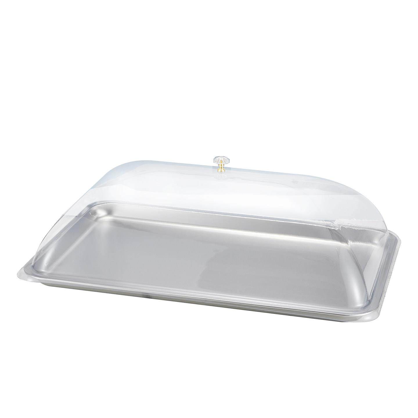 304不锈钢平底方盘带透明防尘罩菜盖食物熟食展示盘加厚餐用托盘,淘宝优惠券,粉丝福利购,淘宝优惠卷