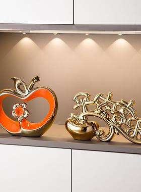 轻奢平安喜乐乔迁开业送礼招财摆件家居客厅酒柜电视柜玄关装饰品