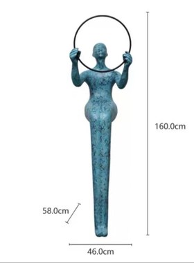 创意抽象人物雕塑摆件售楼处酒店大堂大型玻P璃钢落地装置艺术品