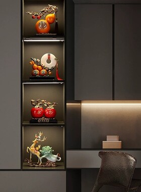 中式创意葫芦摆件玄关电视柜桌面酒柜装饰品客P厅招财新居乔迁礼