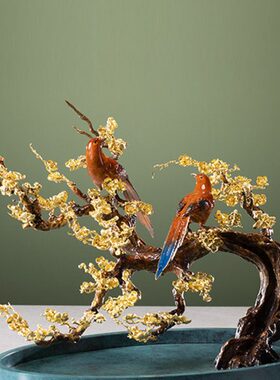 朱炳仁铜 花开见喜艺术收藏品家居精品熔铜客厅玄关书房装饰摆件