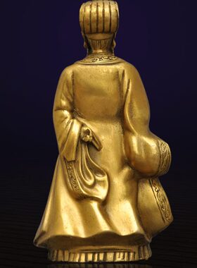 诸葛亮像客厅黄铜铜像明办公室装饰品办公桌工艺品摆件商务礼品孔