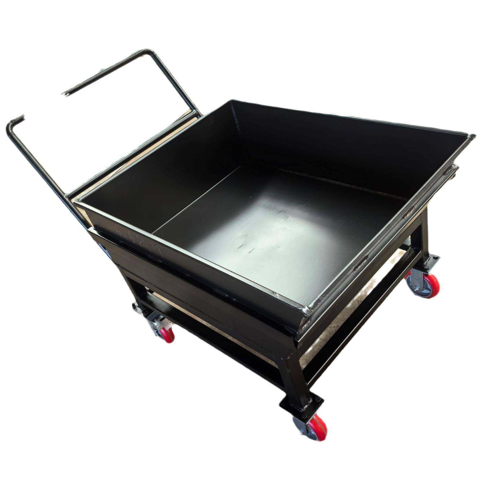 工业铁屑箱铁箱物料收集运输车加厚金属铁皮车机床排屑机专用小车,淘宝优惠券,粉丝福利购,淘宝优惠卷