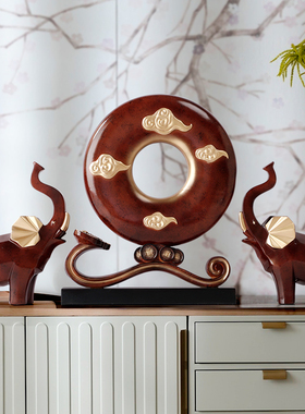 客厅电视柜e玄关酒柜办公室招财象摆件乔迁新居礼品吉祥大象装饰