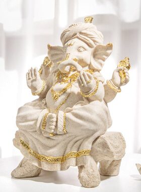 酒柜桌面禅意鼻神客厅家居象摆设树脂电视摆件品办公室装饰工艺品