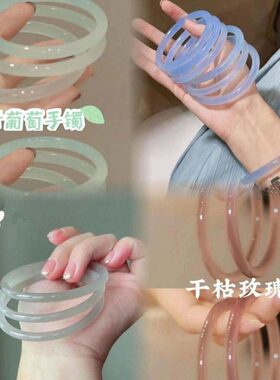 冻叮当乌鸡紫水晶网红少爆手镯荔枝叮当铃铛款镯子儿镯镯琉璃镯