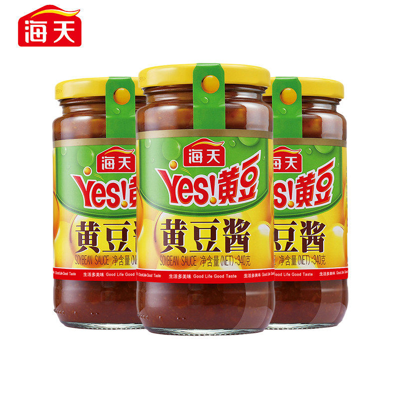 海天黄豆酱340g原味瓶装炒菜炖菜拌饭酱下饭酱下饭东北大酱豆瓣酱