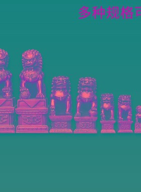 铜狮子摆件纯铜一对家用客厅门口招财大小号家居玄关装饰工艺摆设