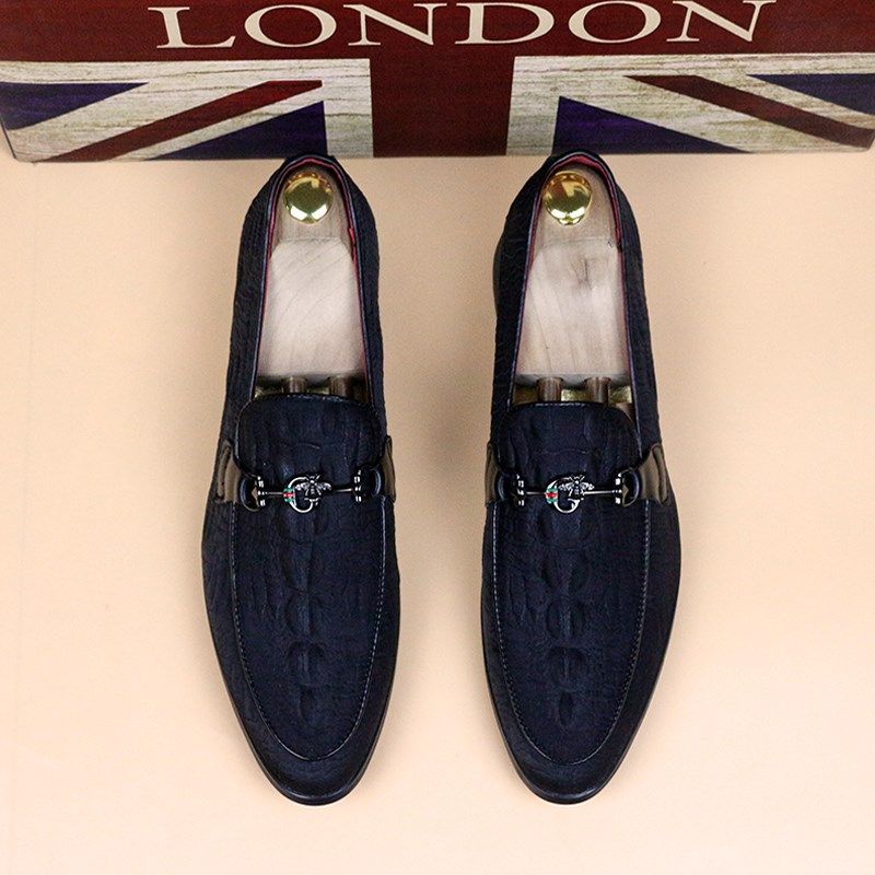 夏季新品金属扣乐福鞋马衔扣一脚蹬尖头韩版皮鞋男增高英伦豆豆鞋,淘宝优惠券,粉丝福利购,淘宝优惠卷