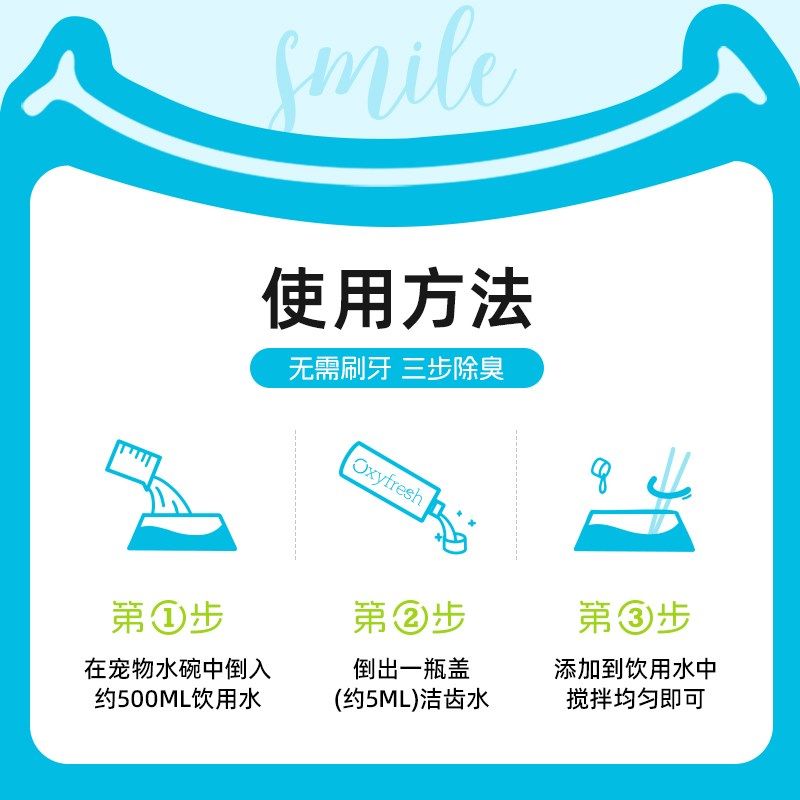 Oxyfresh氧亲新狗狗漱口水除口臭饮用猫咪洁齿水口腔清洁牙结石,淘宝优惠券,粉丝福利购,淘宝优惠卷