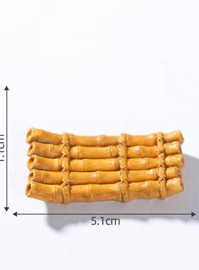 迷你仿真漂浮小船竹筏模型摆件 可下水微景观鱼缸盆景造景DIY装饰