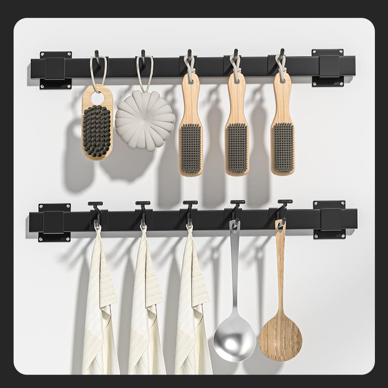 货架挂钩方管上墙展示架横杆超市横梁零食卡扣手机配件袜子小饰品 - 图2