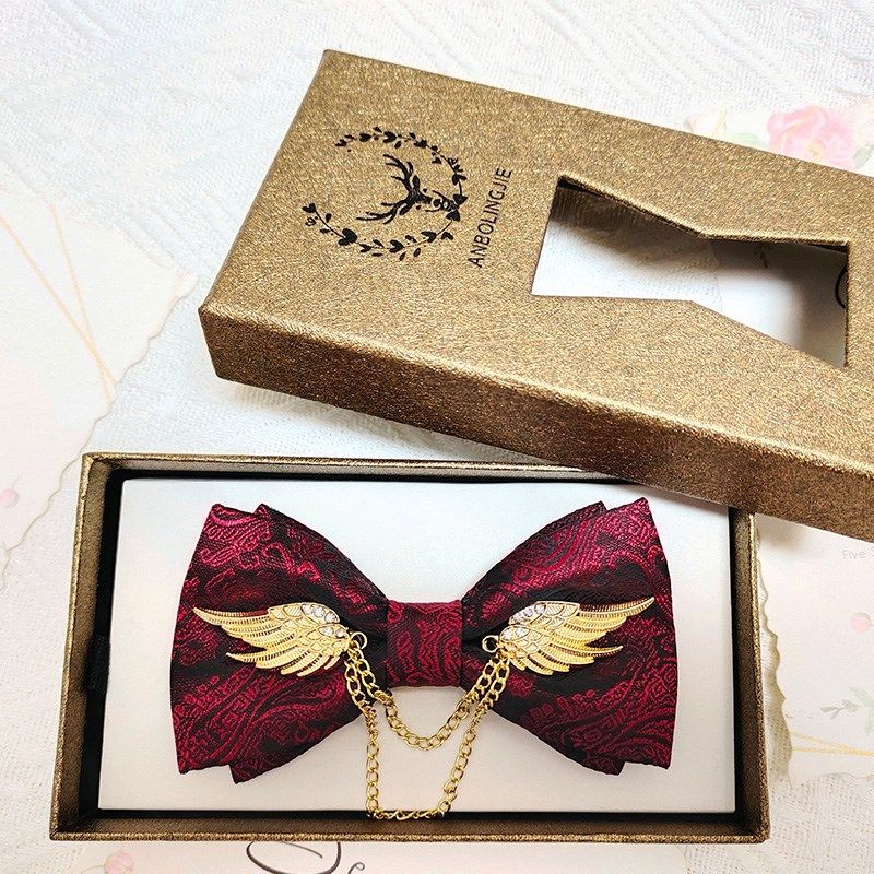 男士领结伴郎新郎酒红黑色正装衬衫结婚婚礼红色个性翅膀蝴蝶结潮,淘宝优惠券,粉丝福利购,淘宝优惠卷