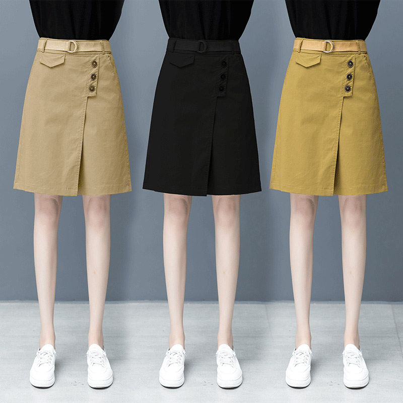 五分休闲直筒阔腿中裤高腰宽松短裤 纤丝朵休闲裤