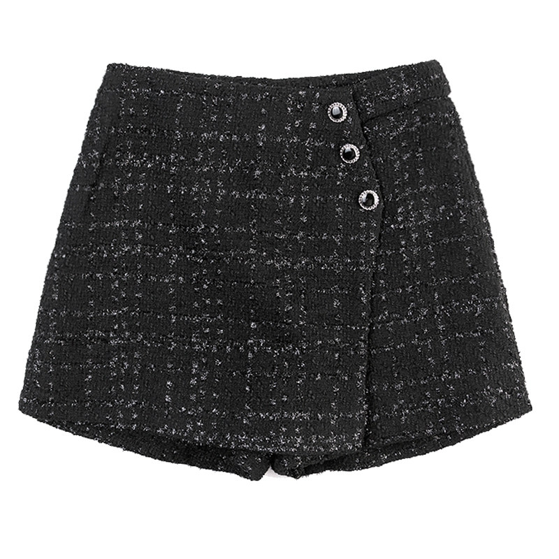 2020新款秋冬季宽松高腰显瘦潮短裤 纤丝朵休闲裤