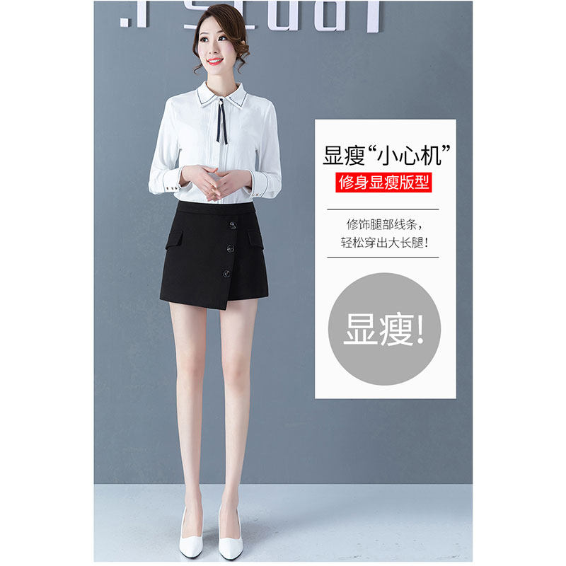 高腰显瘦2020年秋季新款黑色短裤 纤丝朵休闲裤